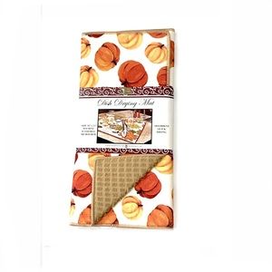 Thanksgiving Fall Autumn Pumpkin Harvest Microfiber Kitchen Drying Mat